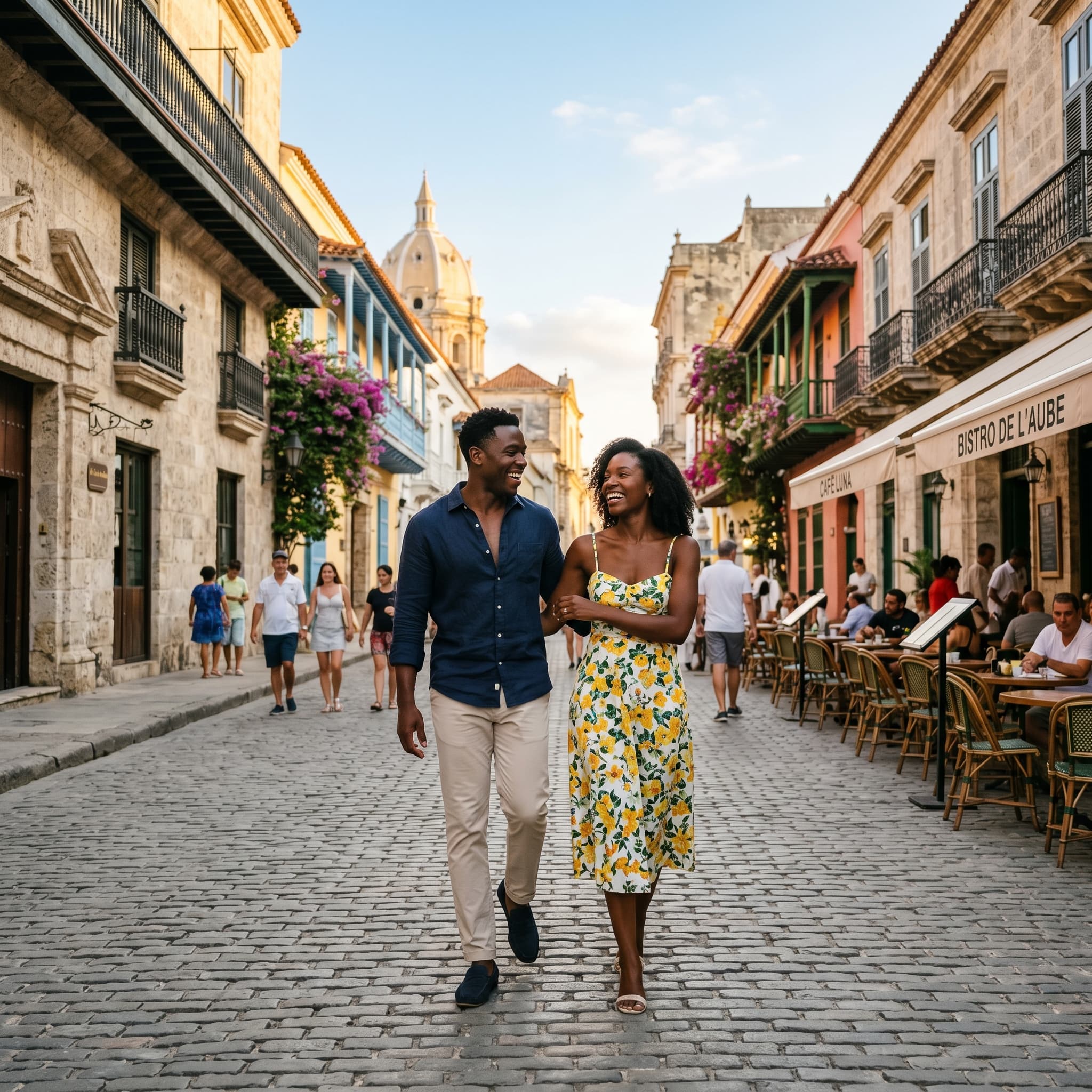 Traveler exploring a city hands-free